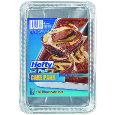 Ez Foil Hefty EZ Foil 8-1/4 in. W X 12-1/4 in. L Cake Pan 3 pc 00Z90843